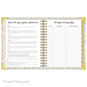 2027 "Classic" Daily Planner - "DATED" Prayer Garden