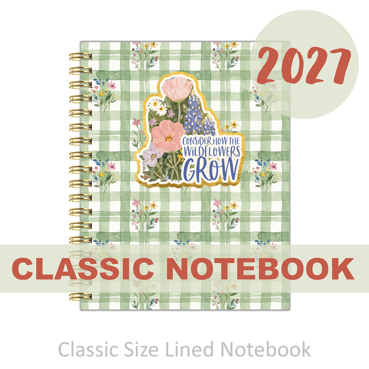 Notebook - "Classic Size" Wildflowers