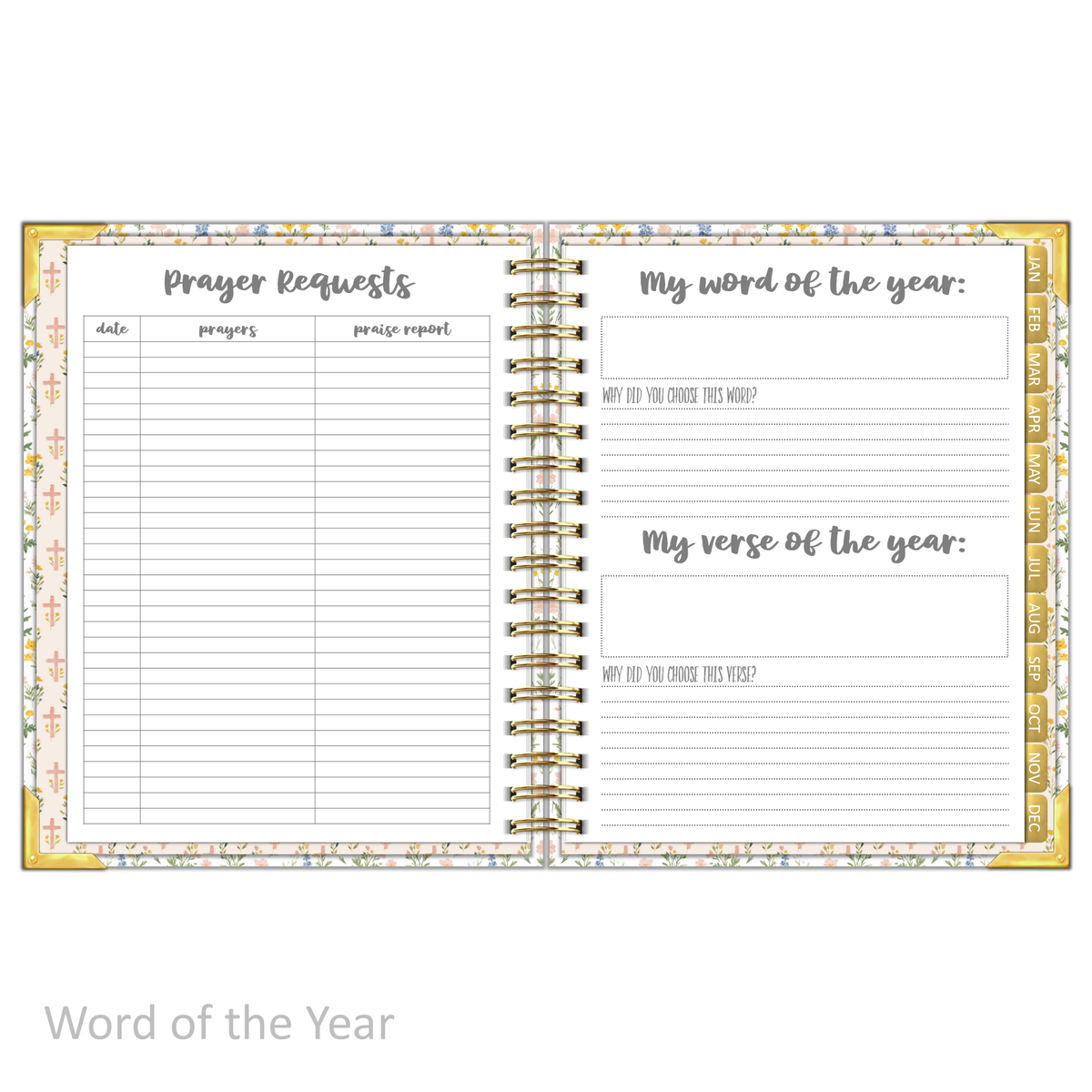 2027 "Classic" Daily Planner - "DATED" Prayer Garden