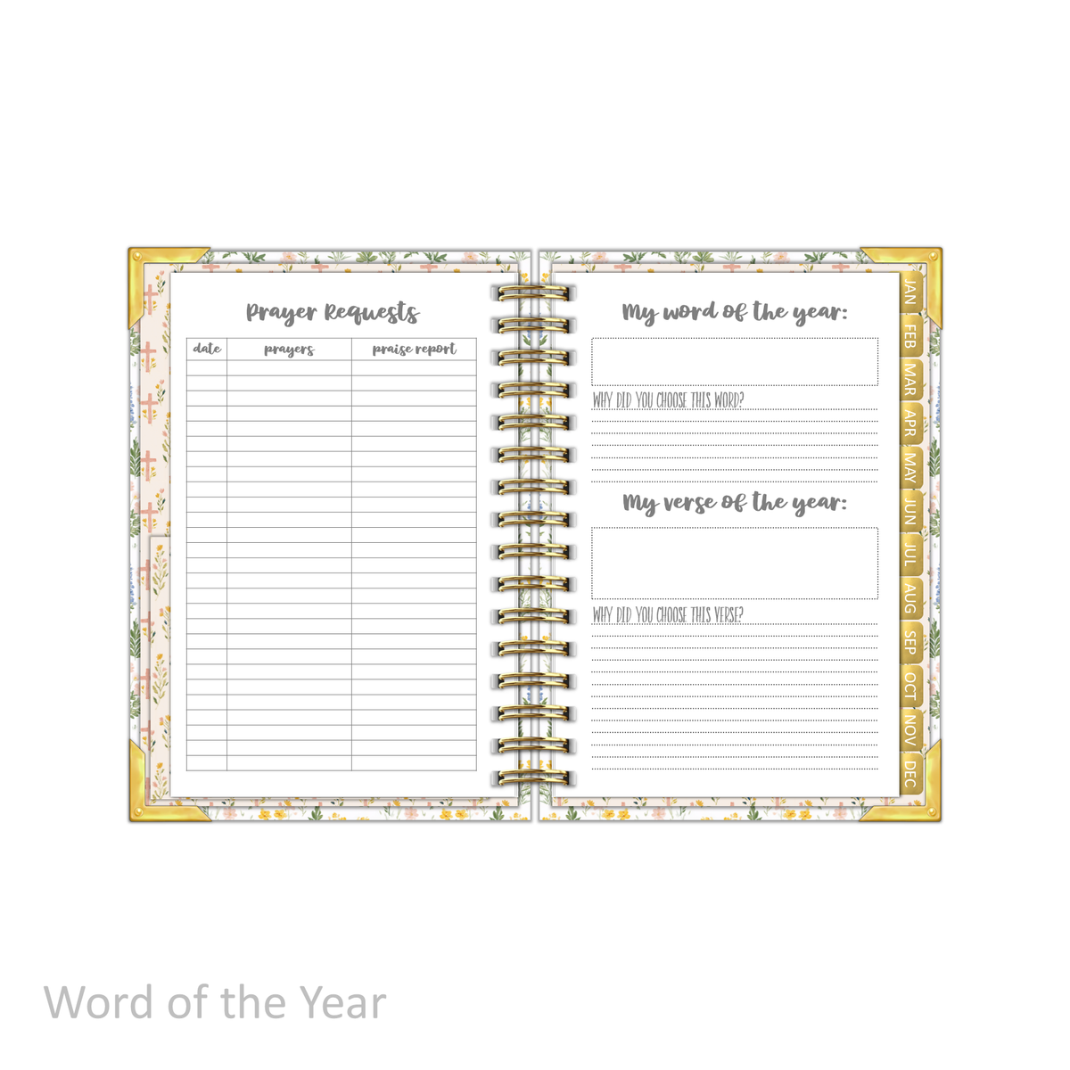 2027 "Petite" Daily Planner - "DATED" Prayer Garden