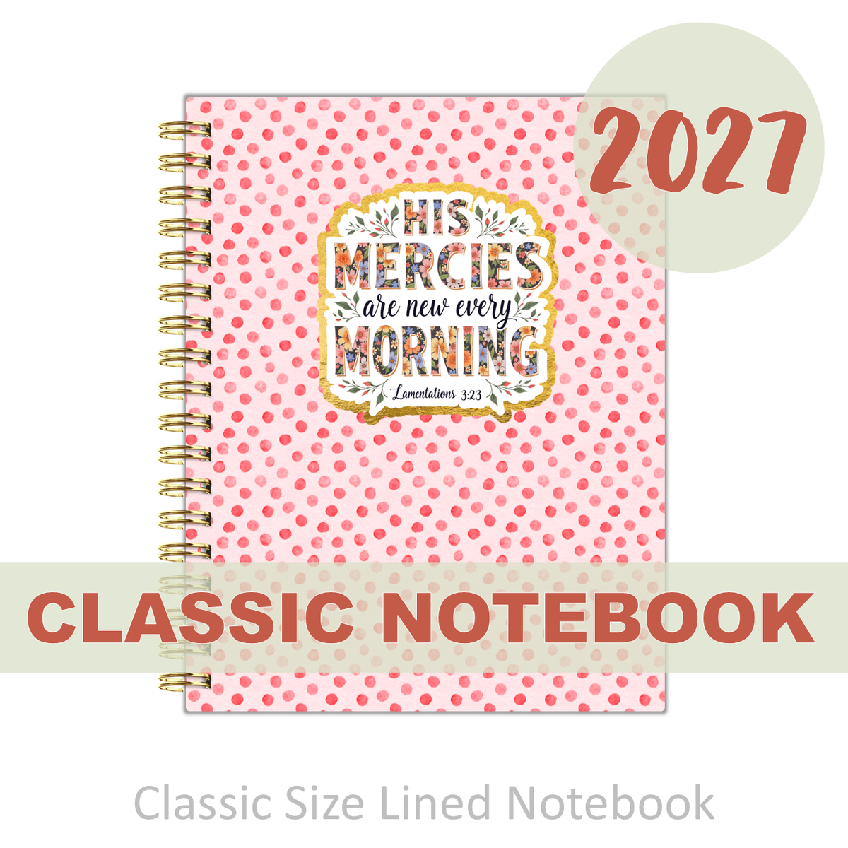 Notebook - "Classic Size" His Mercies