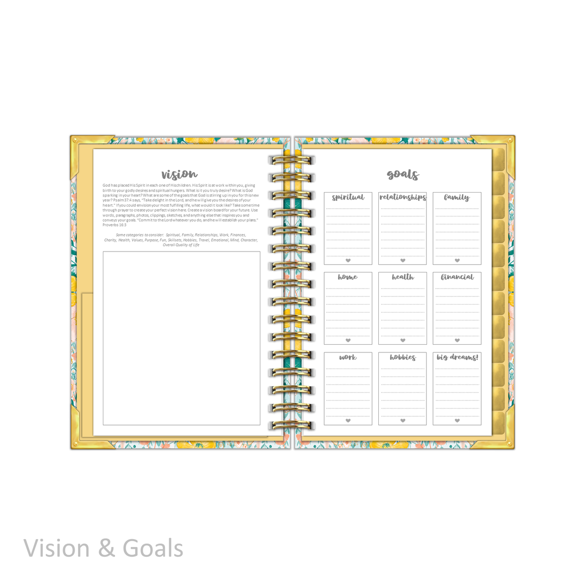 &quot;Petite&quot; Prayerful Planner - &quot;UNDATED&quot; Magnificent Mustard