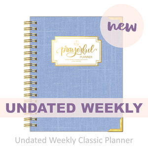 "Weekly" Planner - "UNDATED" Sky Linen