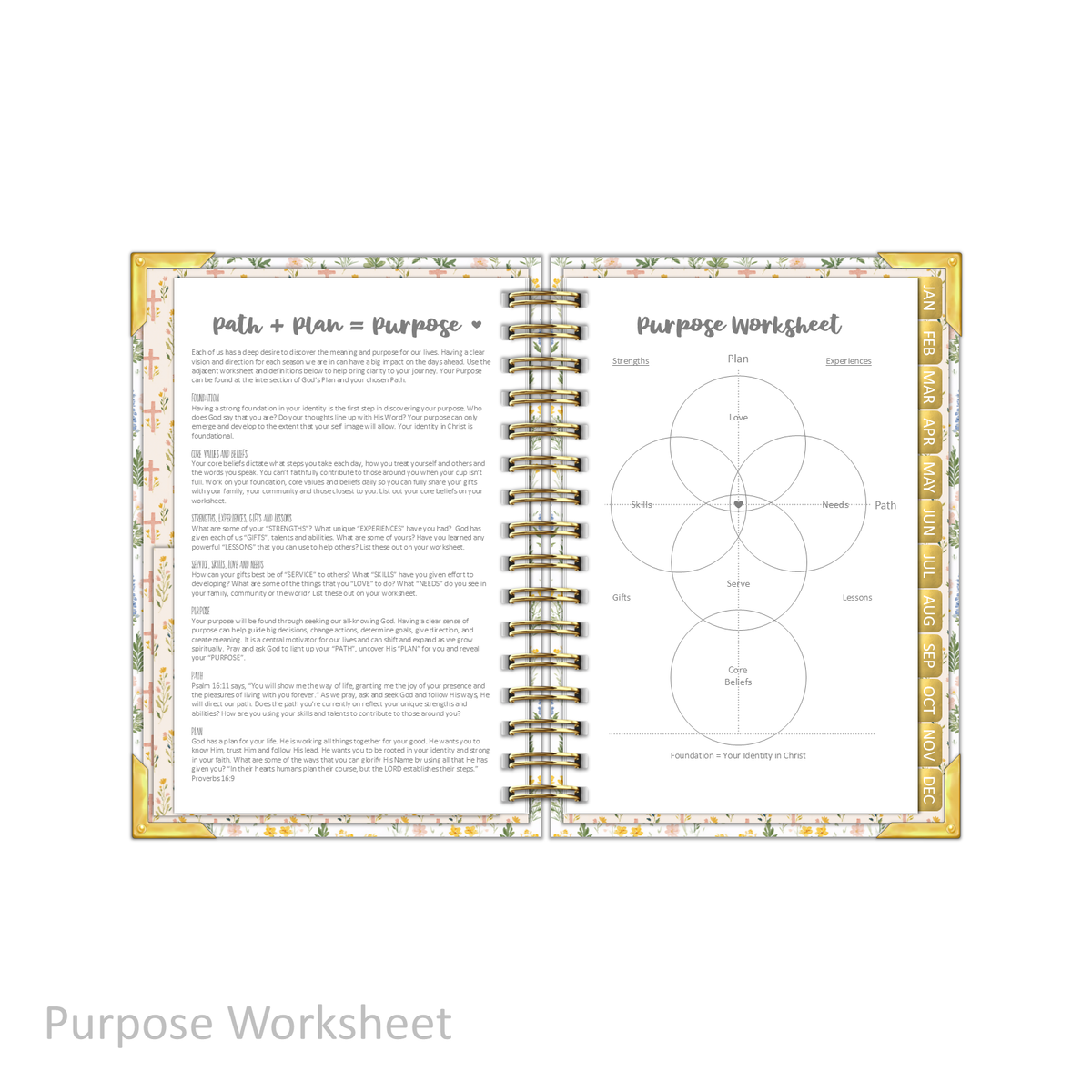 2027 "Petite" Daily Planner - "DATED" Prayer Garden