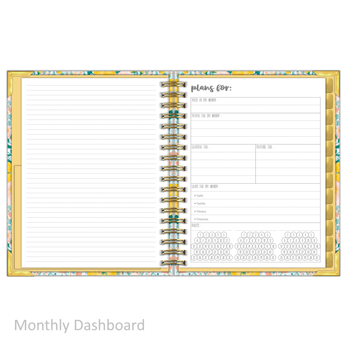 Daily Planner - &quot;UNDATED&quot; Magnificent Mustard