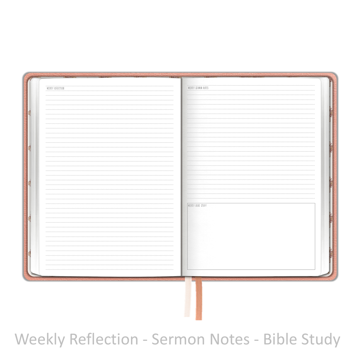 Weekly Planner - "UNDATED" Soft Cover PEACH BLOSSOM