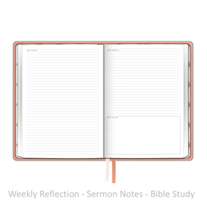 Weekly Planner - "UNDATED" Soft Cover PEACH BLOSSOM