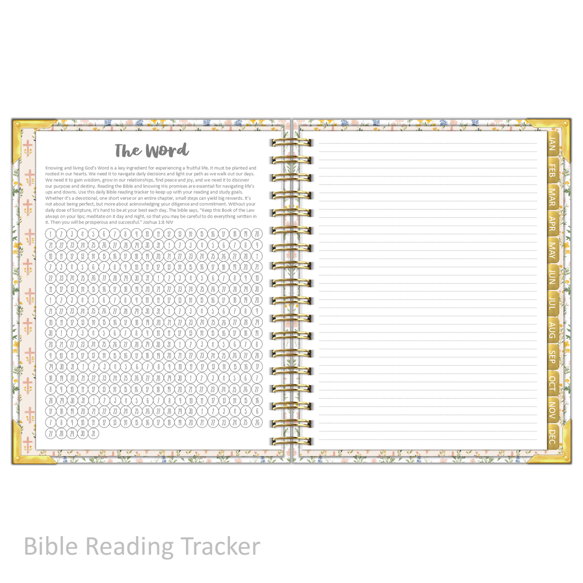 2027 "Classic" Daily Planner - "DATED" Prayer Garden