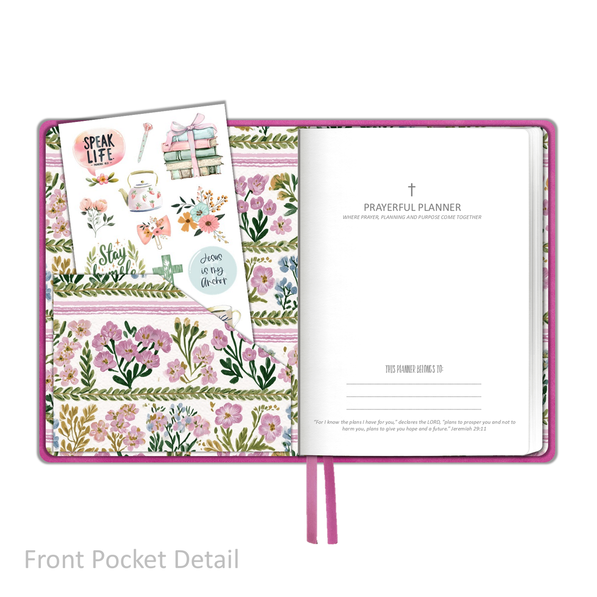 Weekly Planner - "UNDATED" Soft Cover FUCHSIA