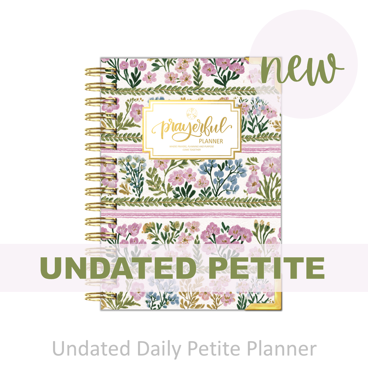 "Petite" Daily Planner - "UNDATED" Garden of Hope