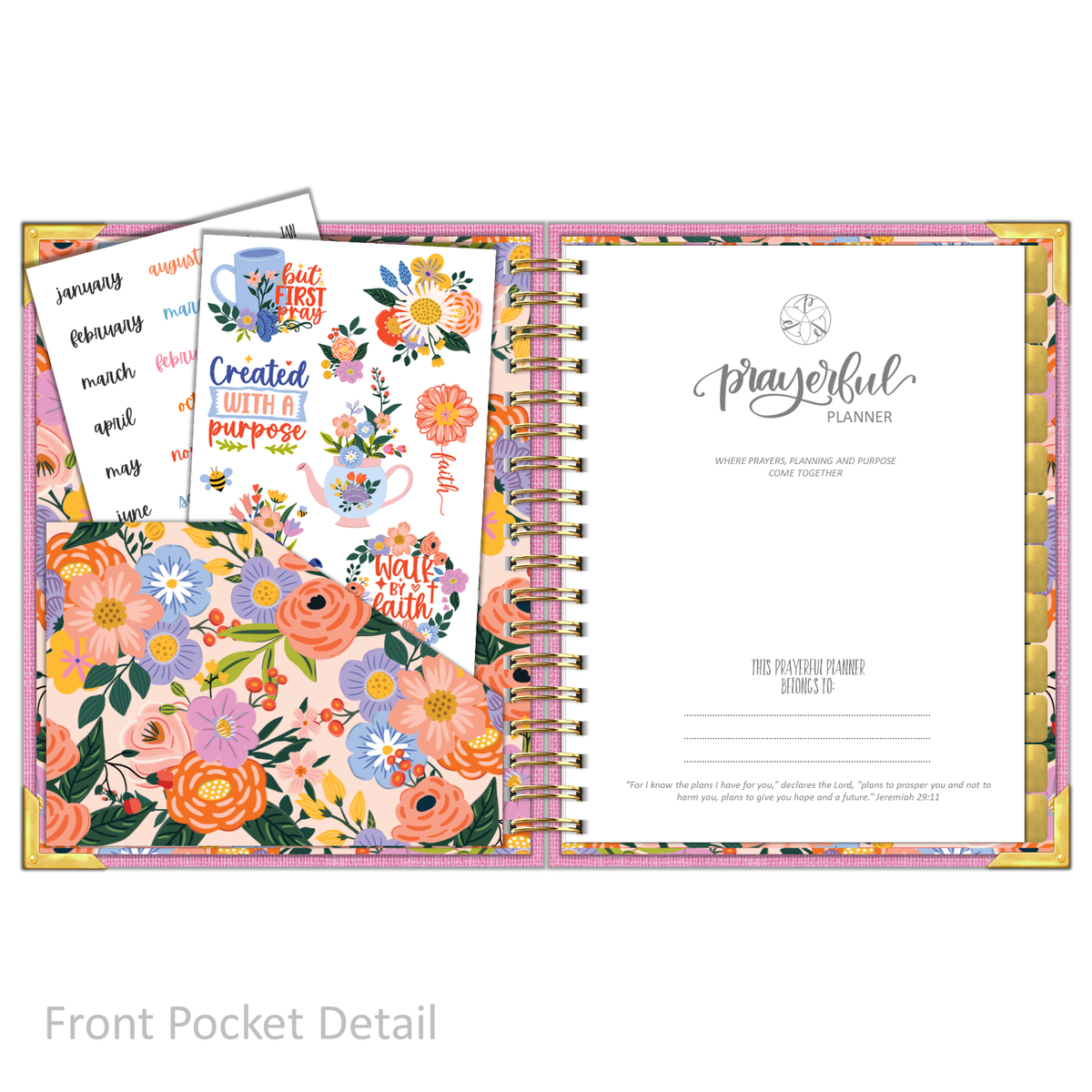 &quot;Weekly&quot; Planner - &quot;UNDATED&quot; Rose Linen