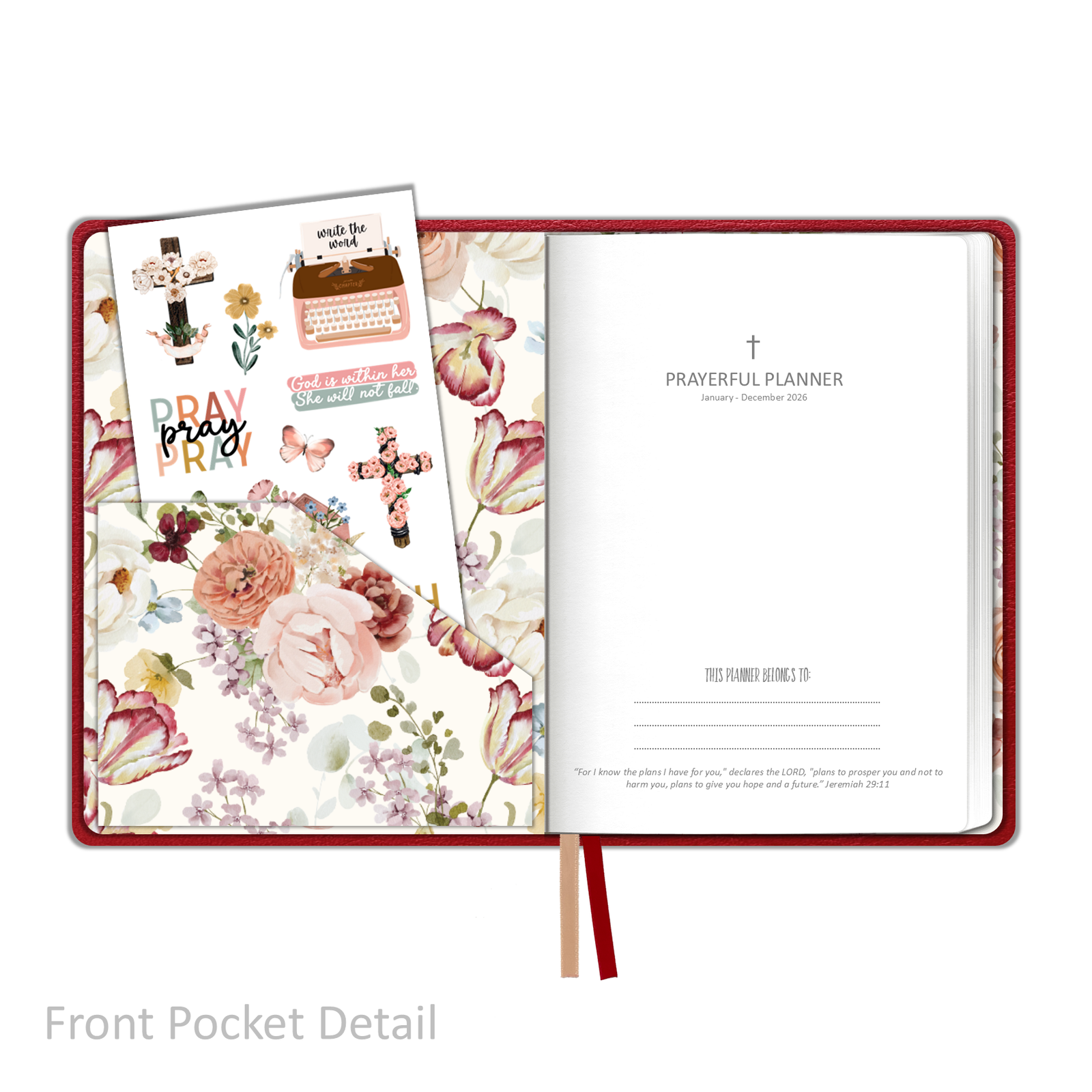 2026 "Weekly" Soft Cover CRIMSON - Prayerful Planner Dated