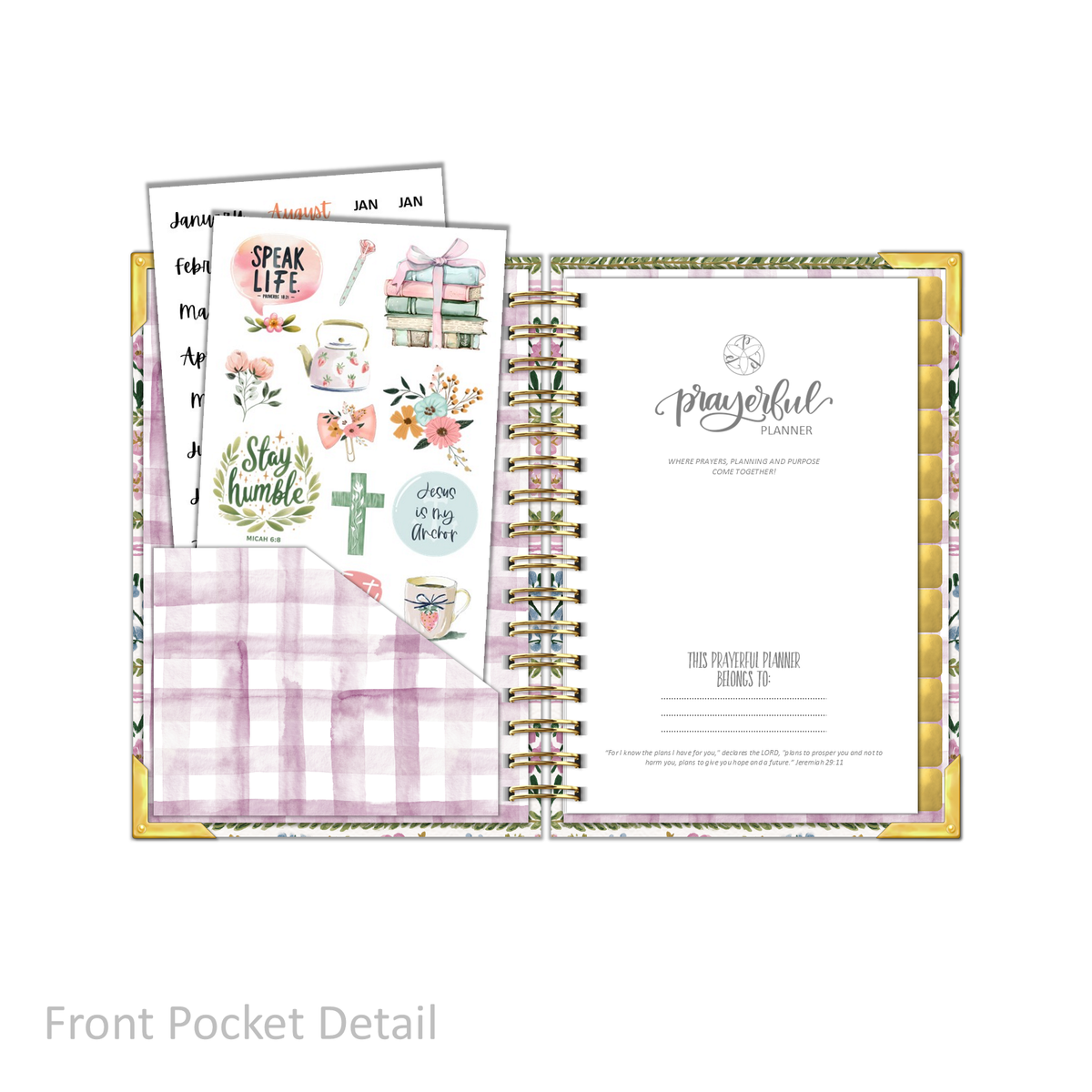 "Petite" Daily Planner - "UNDATED" Garden of Hope
