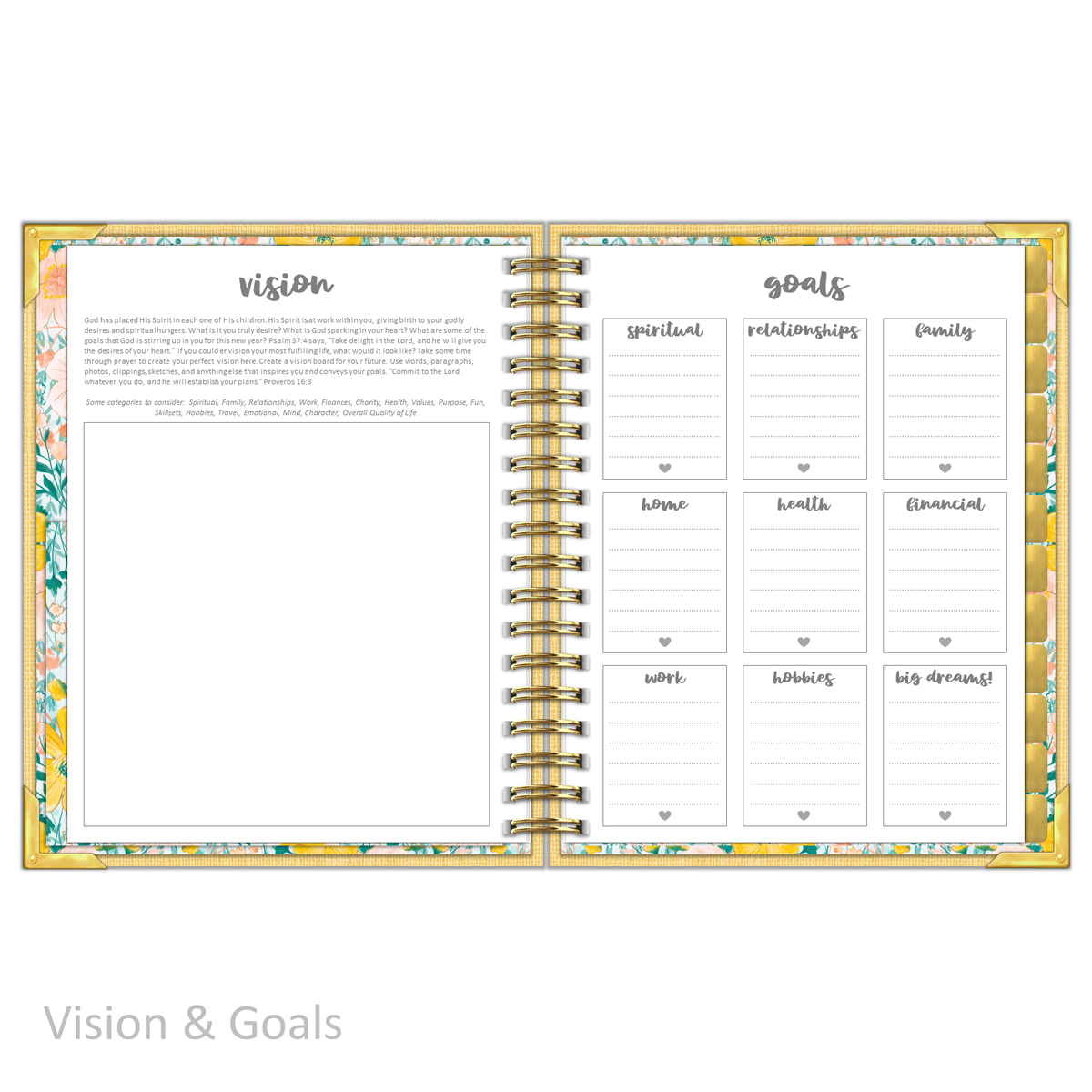 &quot;Weekly&quot; Planner - &quot;UNDATED&quot; Mustard Linen