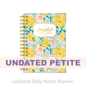 "Petite" Prayerful Planner - "UNDATED" Magnificent Mustard