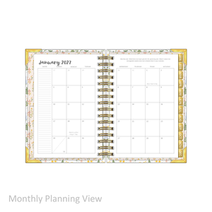 2027 "Petite" Daily Planner - "DATED" Prayer Garden
