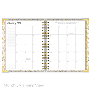 2027 "Classic" Daily Planner - "DATED" Prayer Garden