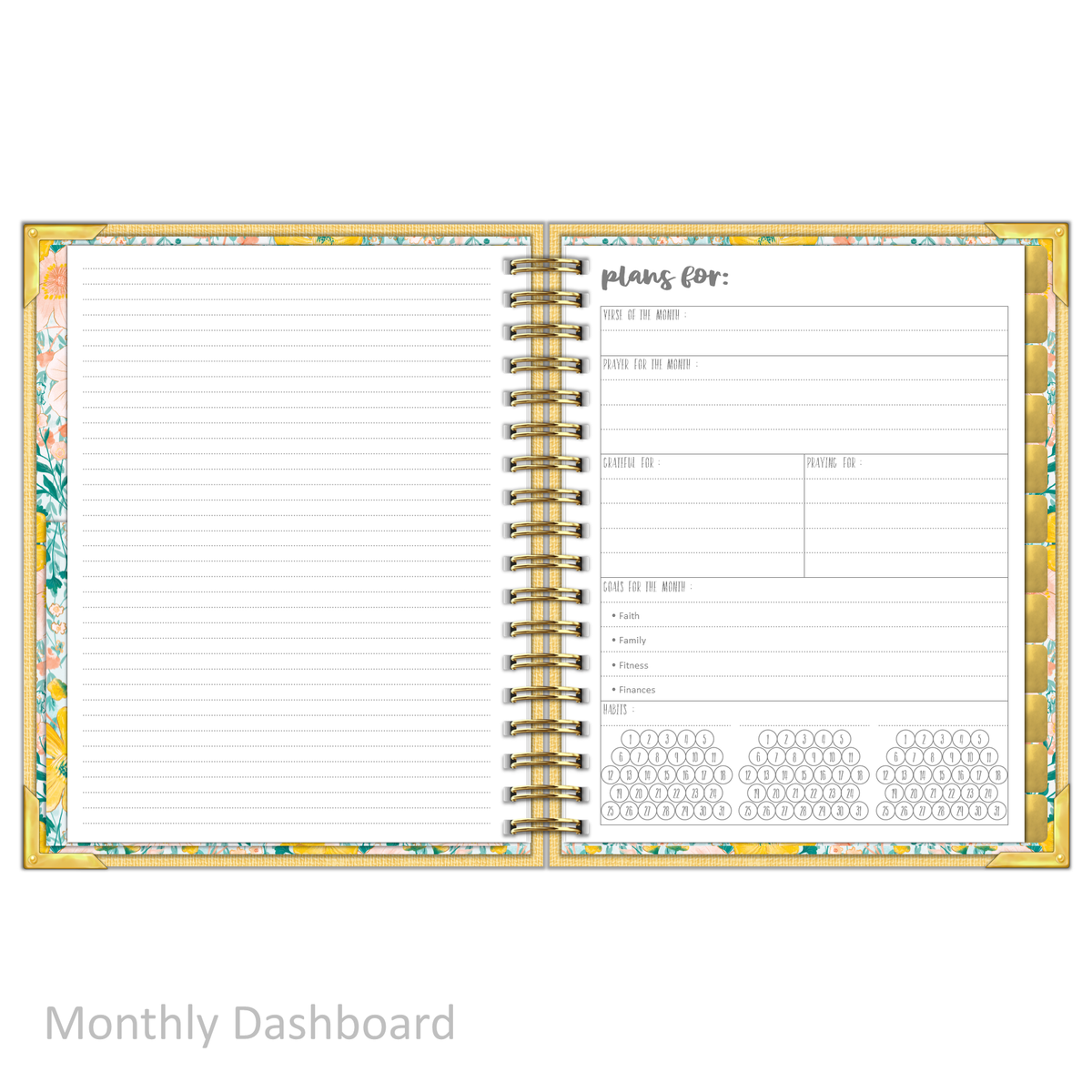 &quot;Weekly&quot; Planner - &quot;UNDATED&quot; Mustard Linen