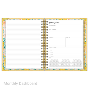 "Weekly" Planner - "UNDATED" Mustard Linen