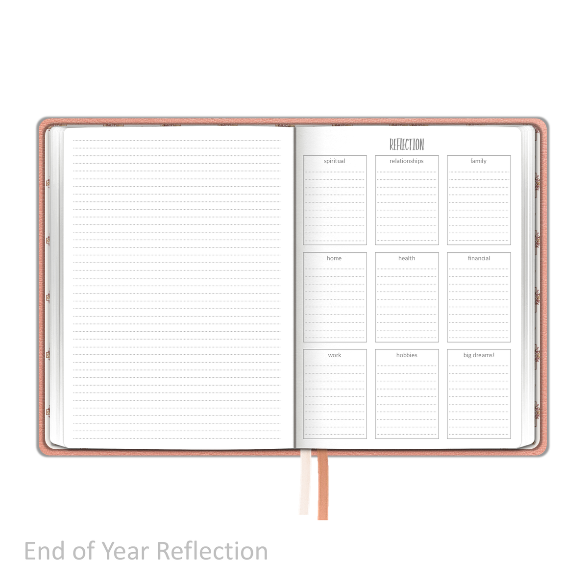 Weekly Planner - "UNDATED" Soft Cover PEACH BLOSSOM