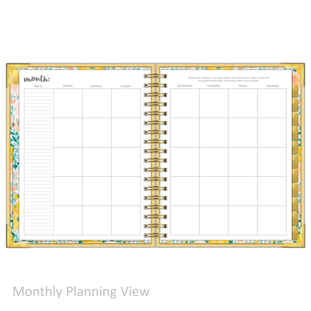 &quot;Weekly&quot; Planner - &quot;UNDATED&quot; Mustard Linen