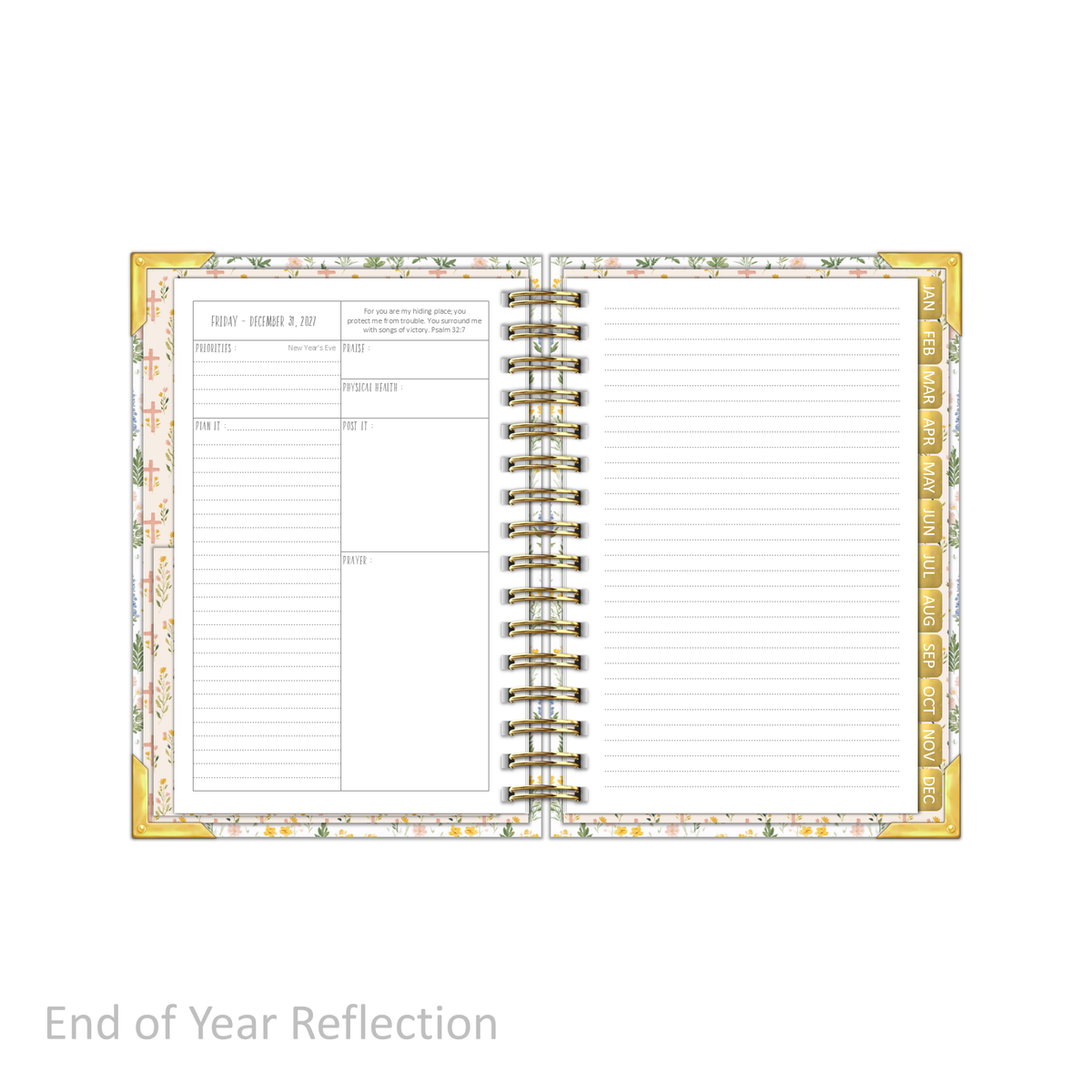 2027 "Petite" Daily Planner - "DATED" Prayer Garden