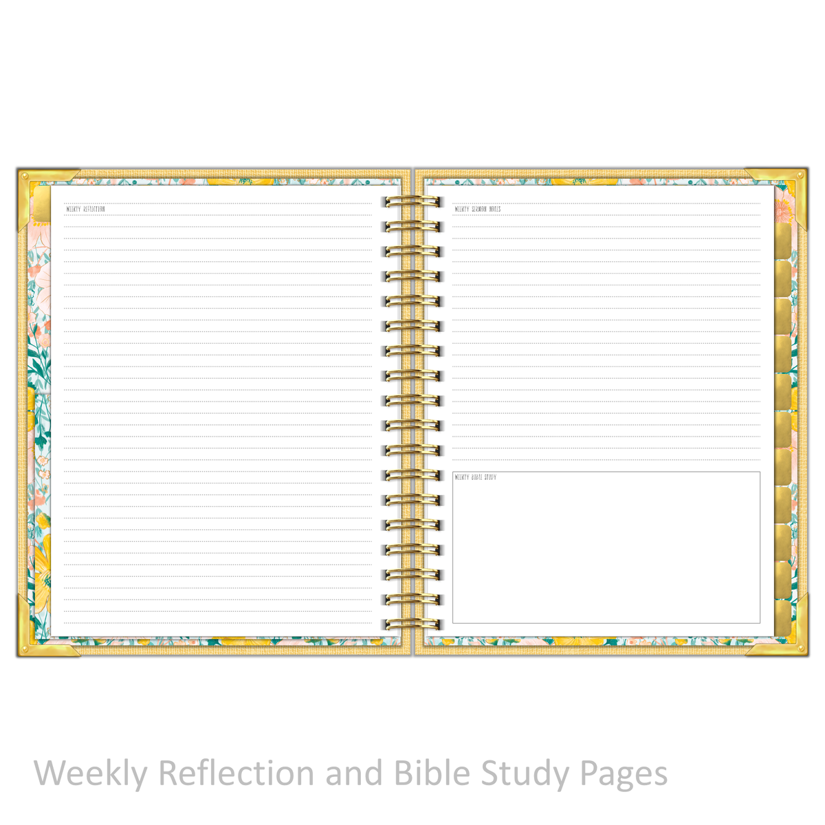 &quot;Weekly&quot; Planner - &quot;UNDATED&quot; Mustard Linen