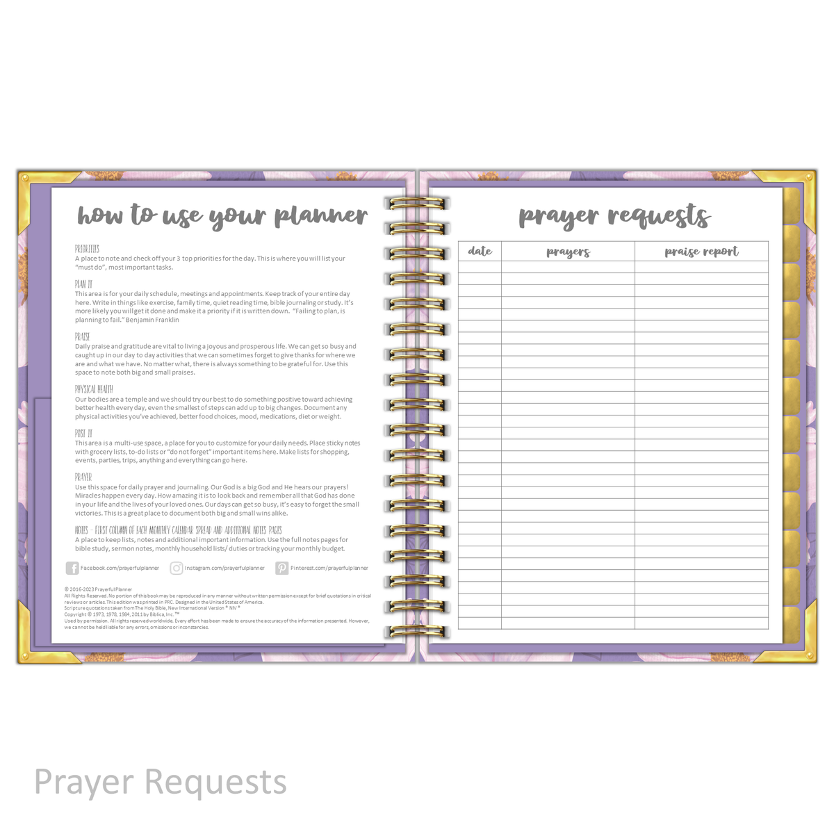 Daily Planner - &quot;UNDATED&quot; Luminant Lilac