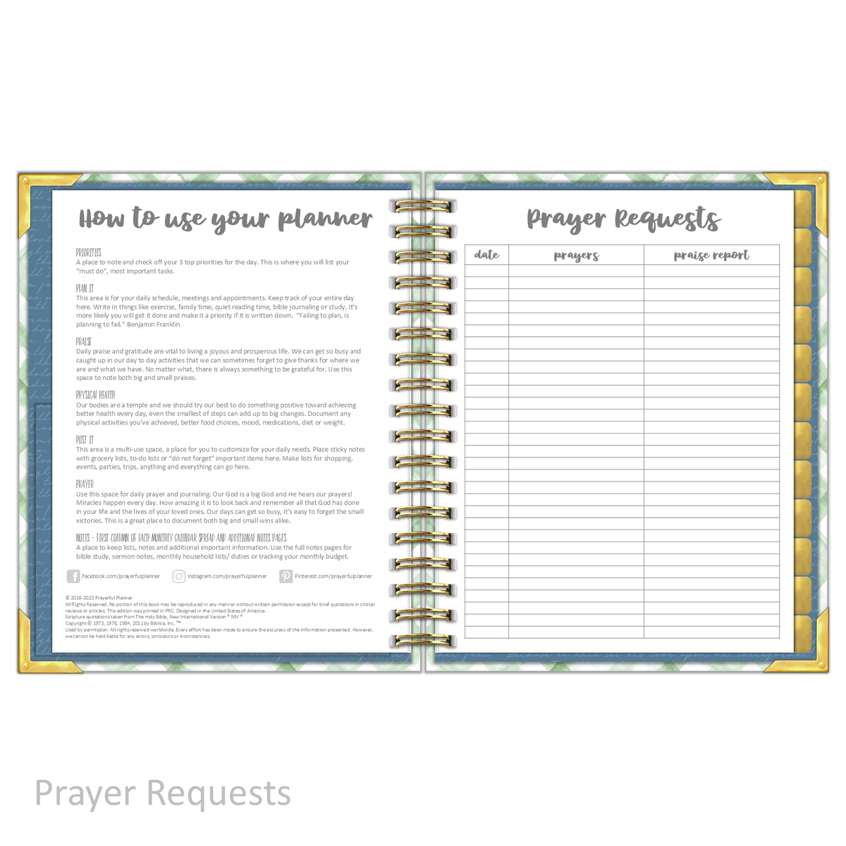 Daily Planner - "UNDATED" My Refuge