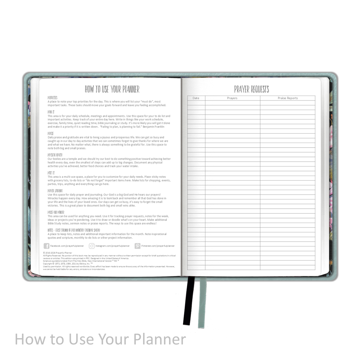 2026 &quot;Weekly&quot; Soft Cover MINT - Prayerful Planner Dated