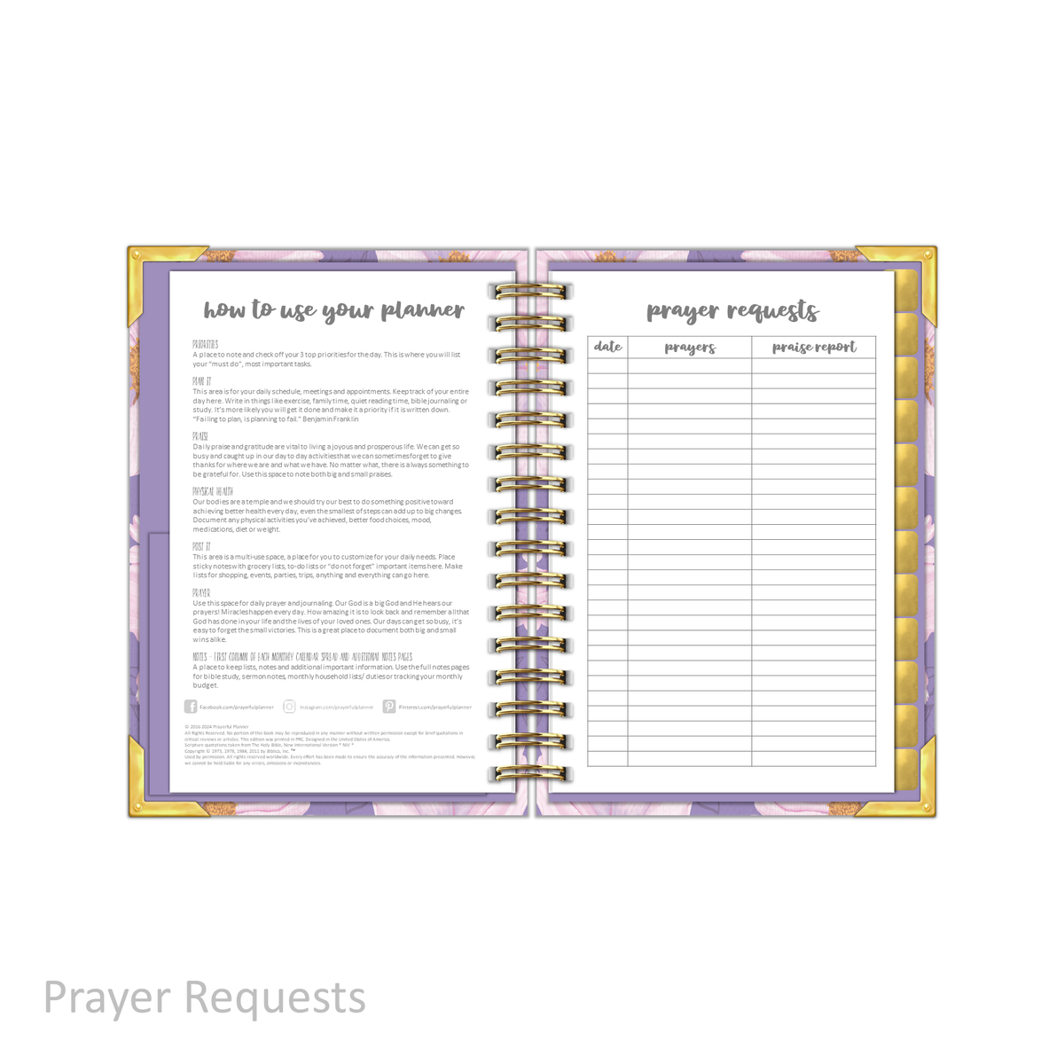 &quot;Petite&quot; Prayerful Planner - &quot;UNDATED&quot; Luminant Lilac