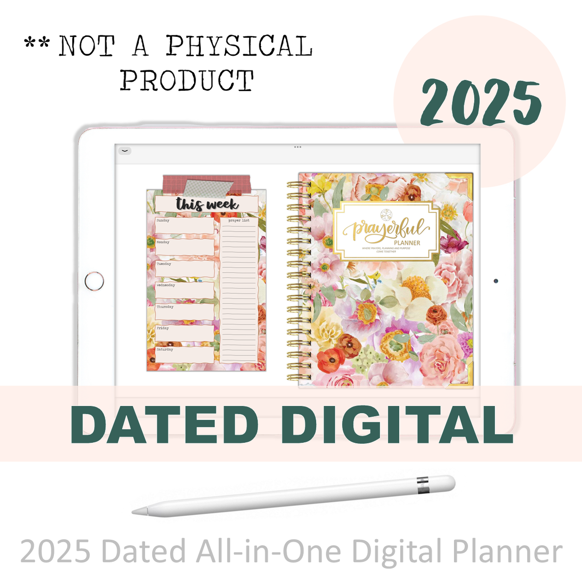 2025 Digital Planner All-In-One - BLESSED