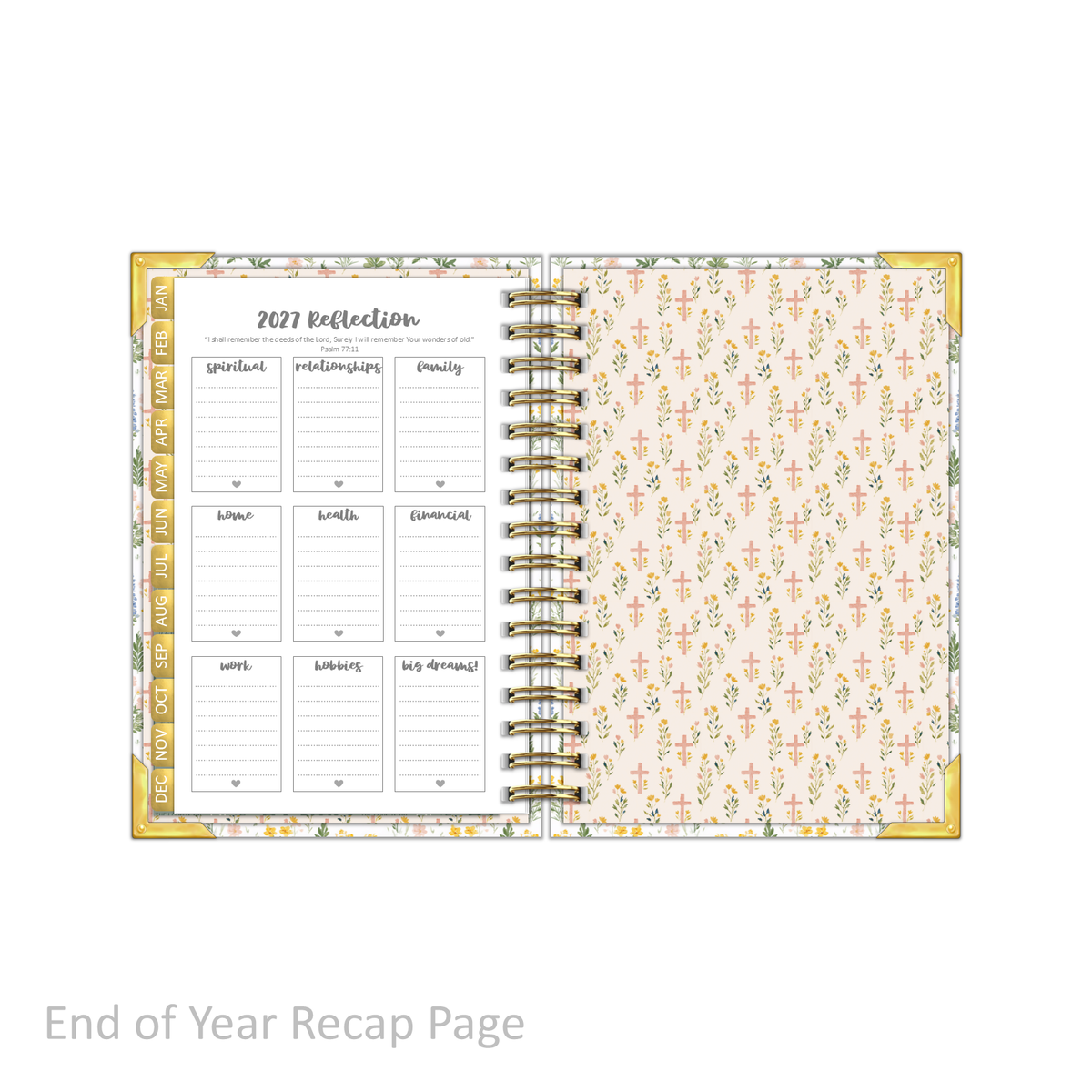 2027 "Petite" Daily Planner - "DATED" Prayer Garden