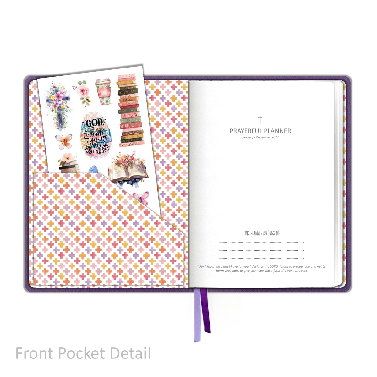 2027 "Weekly" Planner - "DATED" Soft Cover Purple
