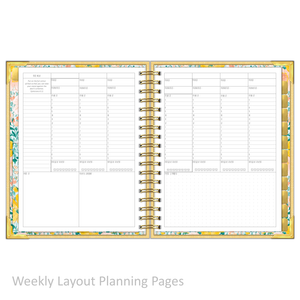 "Weekly" Planner - "UNDATED" Mustard Linen