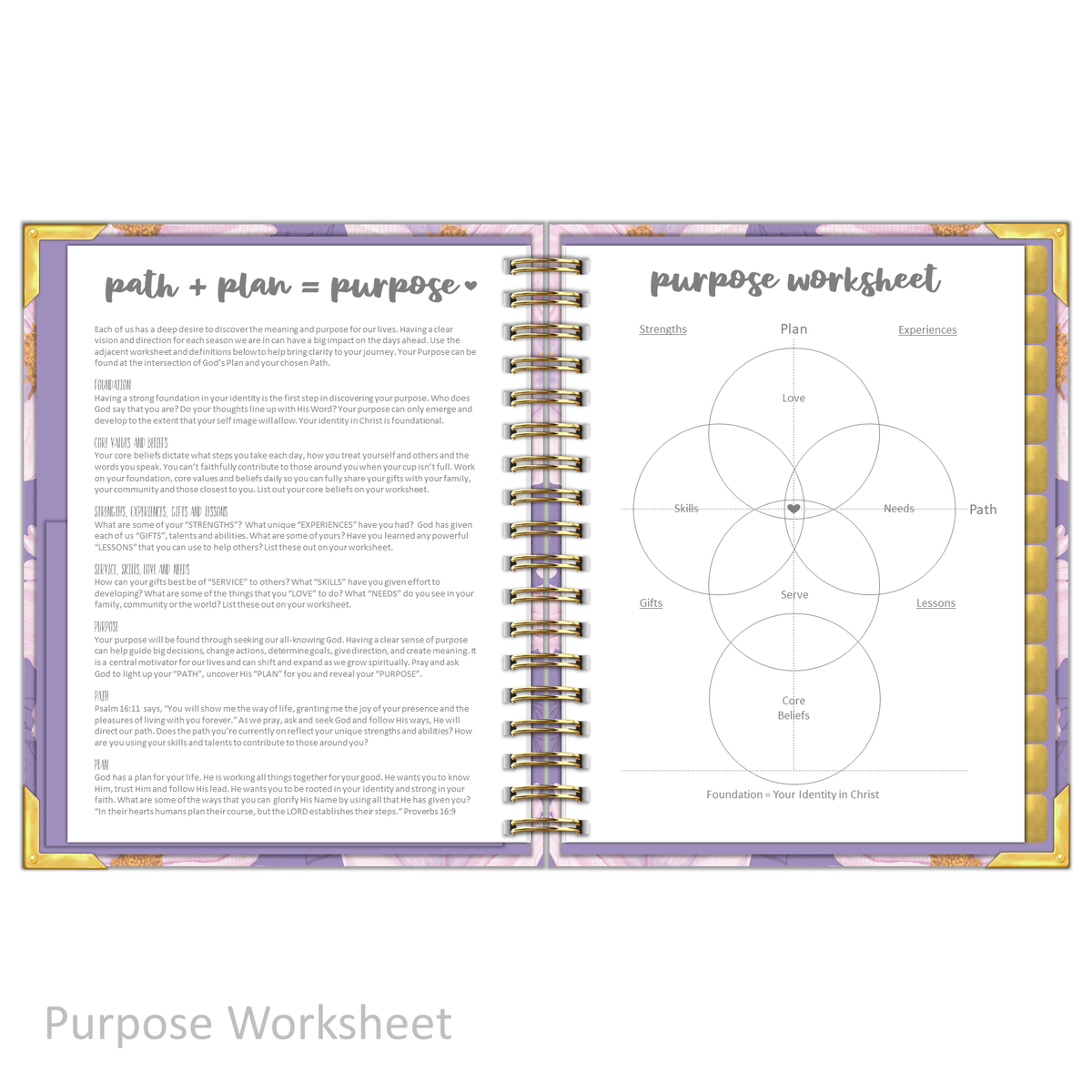 Daily Planner - &quot;UNDATED&quot; Luminant Lilac