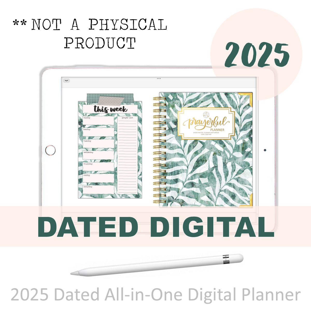 2025 Digital Planner All-In-One - PEACEFUL