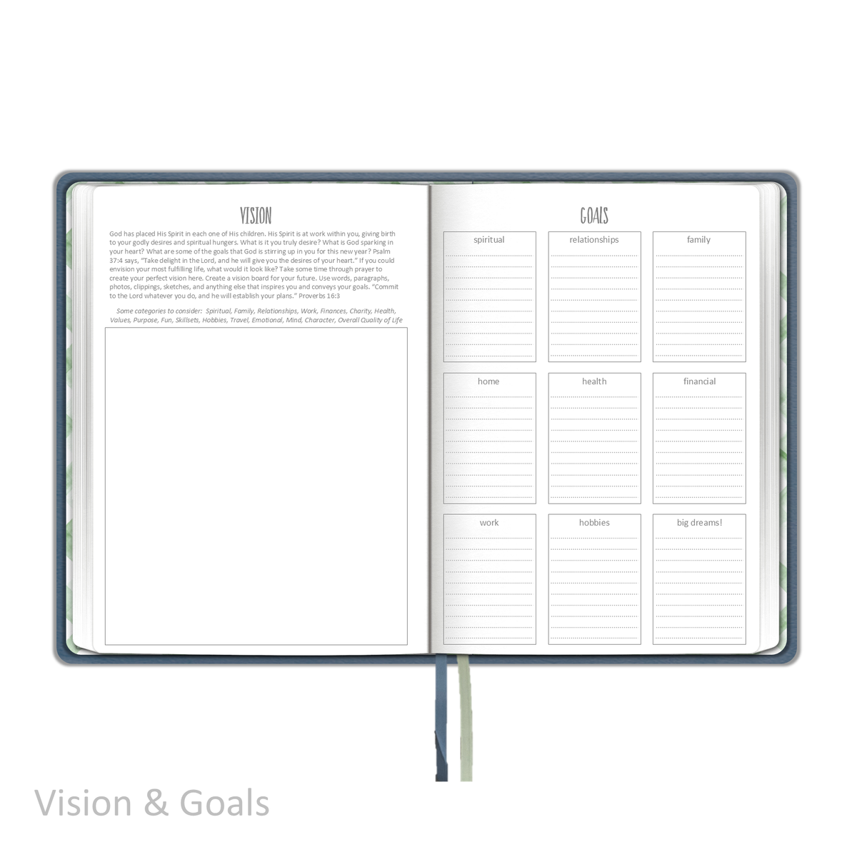 Weekly Planner - "UNDATED" Soft Cover BLUE