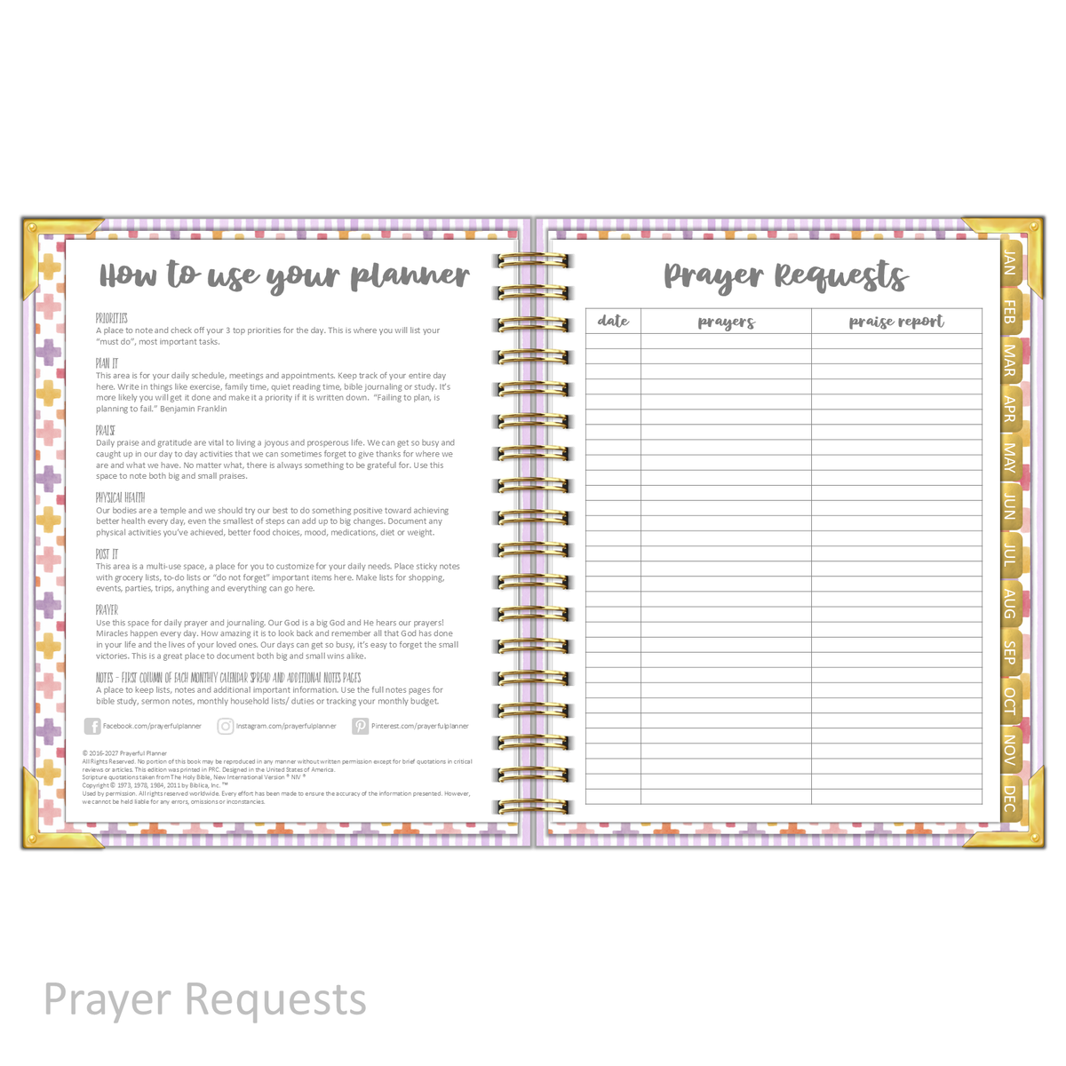 2027 "Classic" Daily Planner - "DATED" Wildflowers