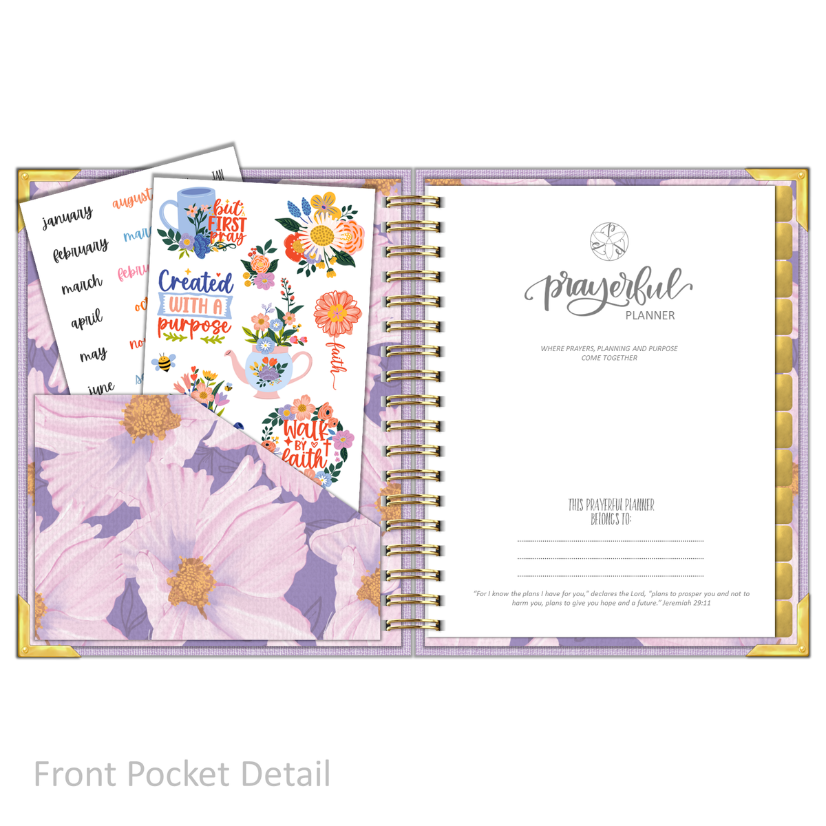 &quot;Weekly&quot; Planner - &quot;UNDATED&quot; Lilac Linen