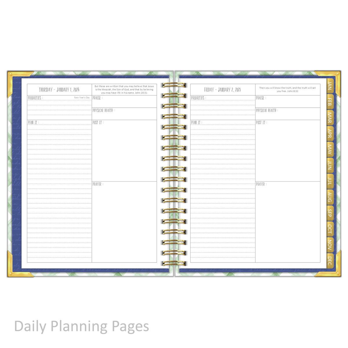 2026 &quot;Daily&quot; MY REFUGE - Prayerful Planner Dated