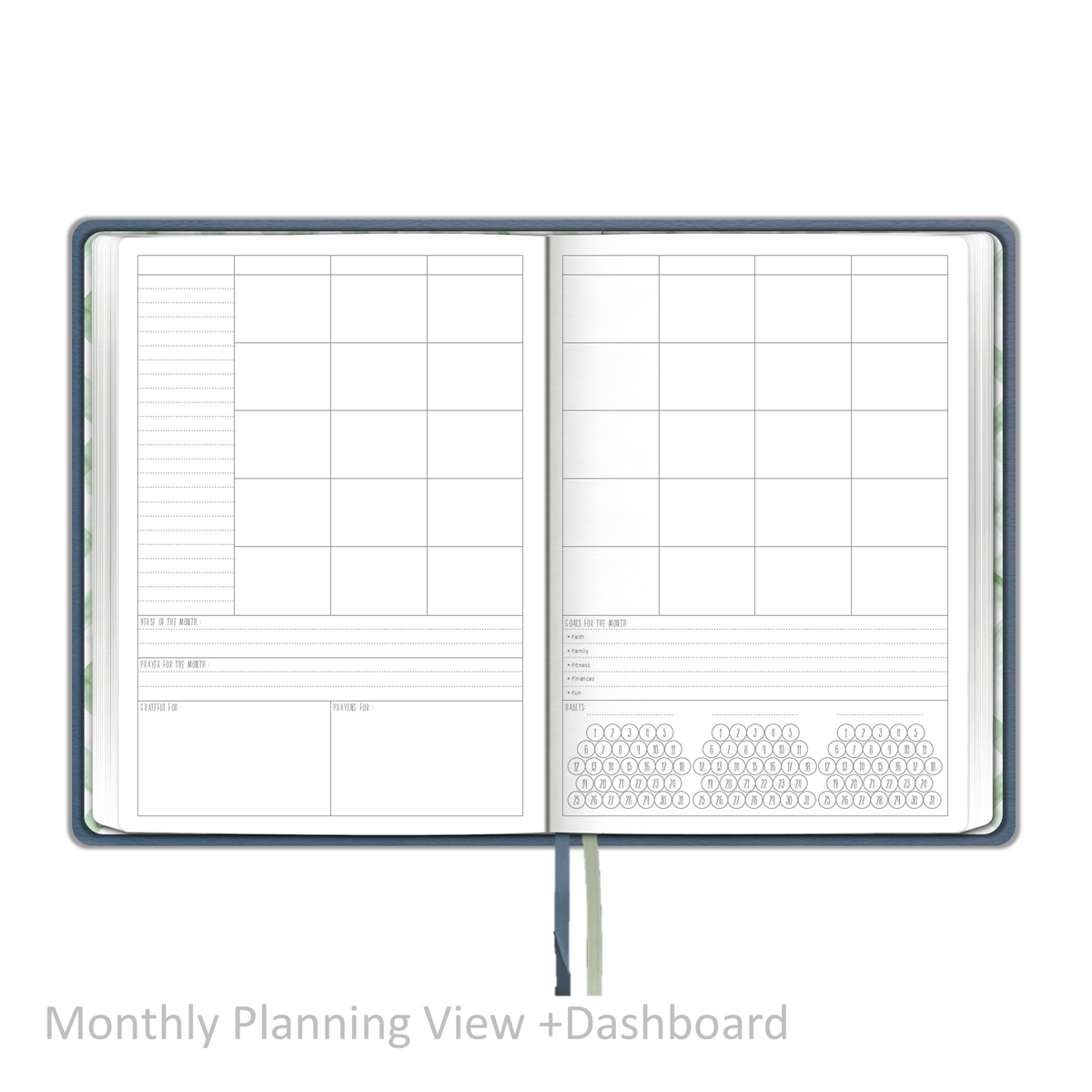 Weekly Planner - "UNDATED" Soft Cover BLUE