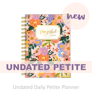 "Petite" Prayerful Planner - "UNDATED" Radiant Rose