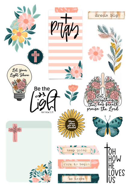 Bible Journaling Stickers, Clear Bible Stickers