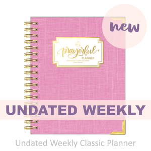 "Weekly" Planner - "UNDATED" Rose Linen