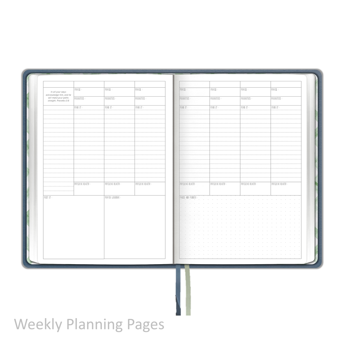 Weekly Planner - "UNDATED" Soft Cover BLUE
