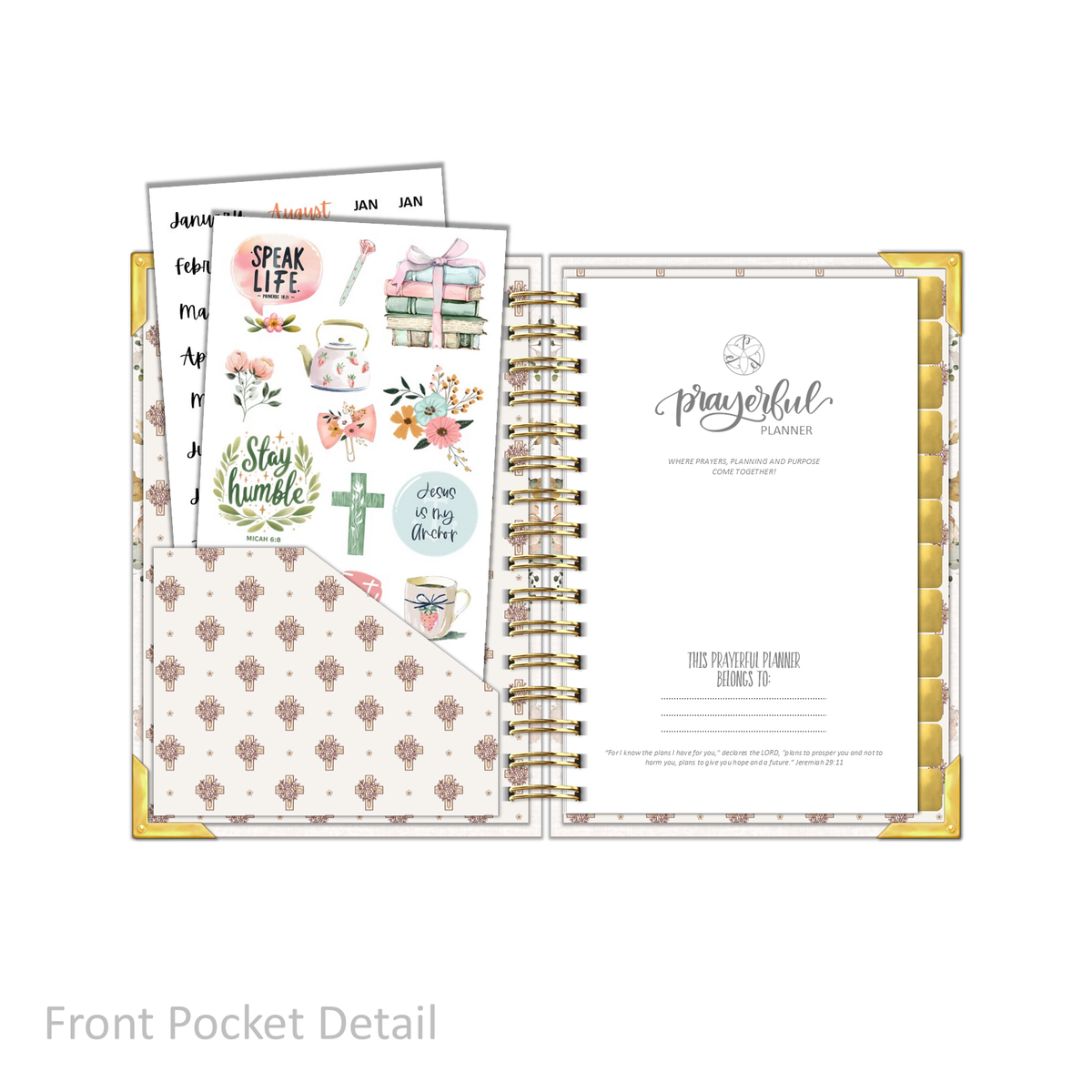 "Petite" Daily Planner - "UNDATED" Faith Over Fear