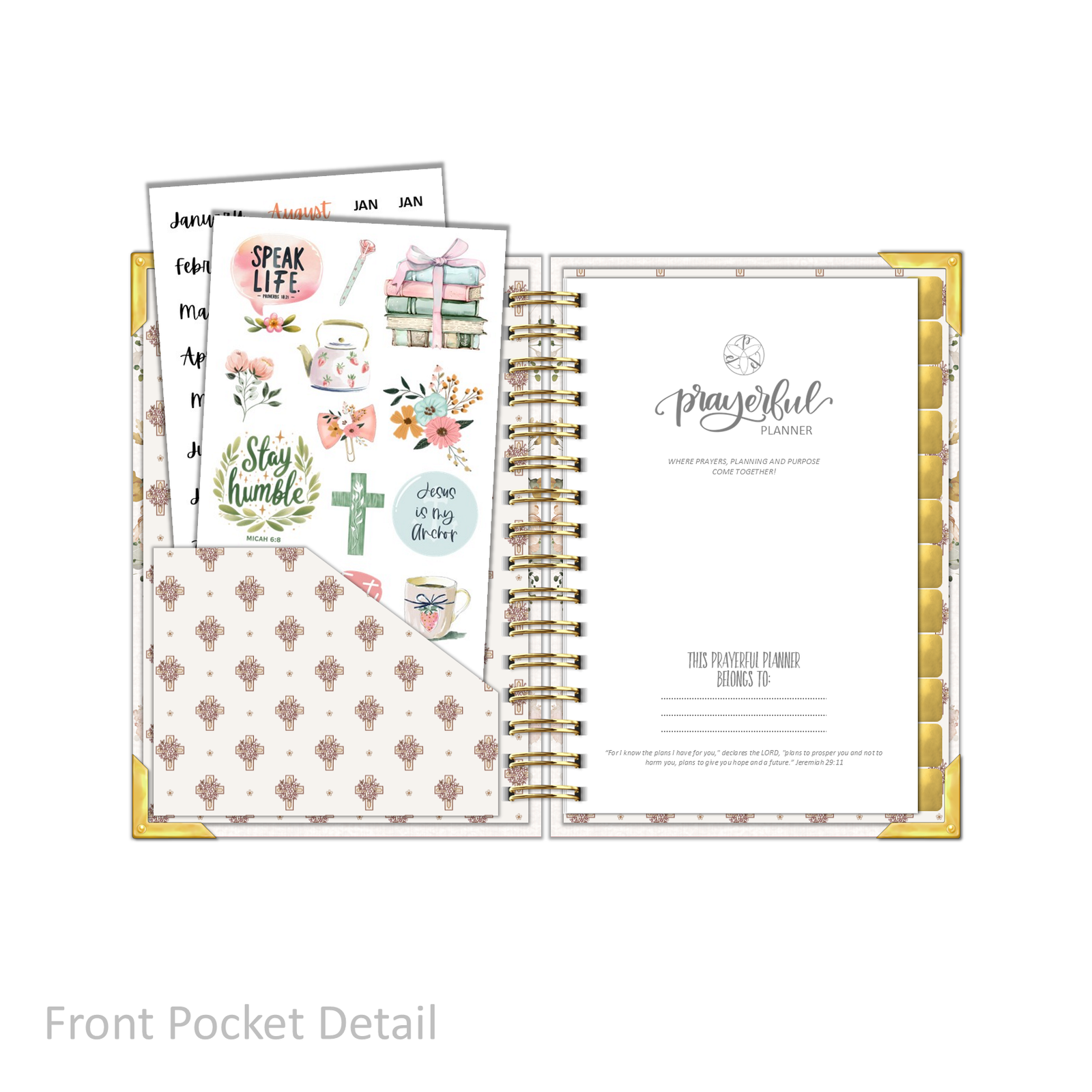 "Petite" Daily Planner - "UNDATED" Faith Over Fear