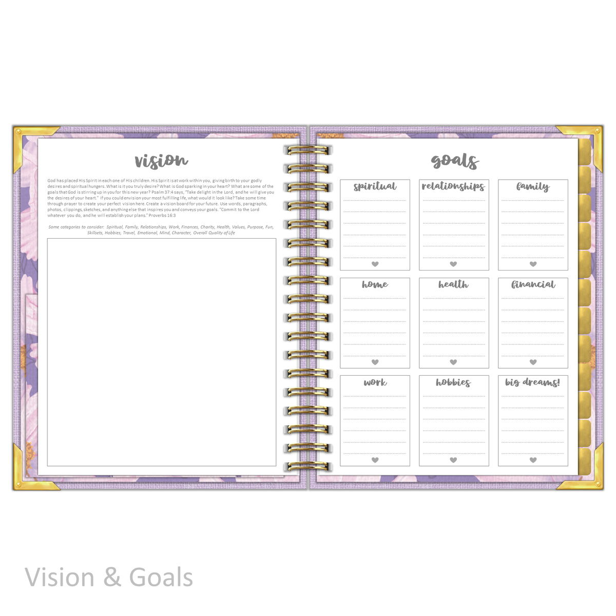 &quot;Weekly&quot; Planner - &quot;UNDATED&quot; Lilac Linen