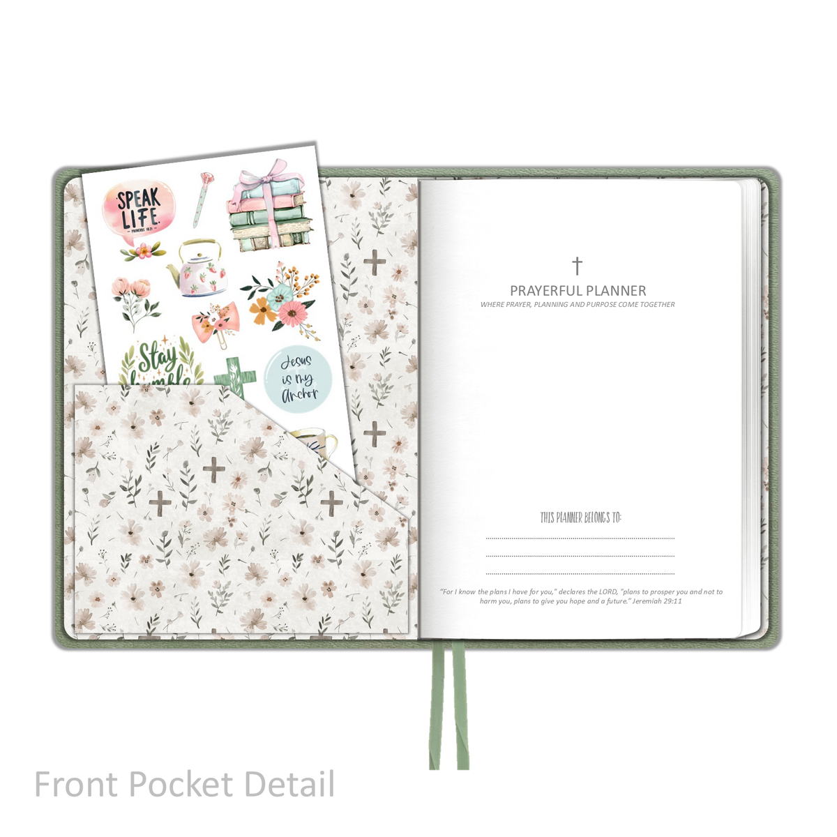 Weekly Planner - "UNDATED" Soft Cover FERN